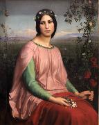 Louis Janmot Flower of the Fields oil on canvas